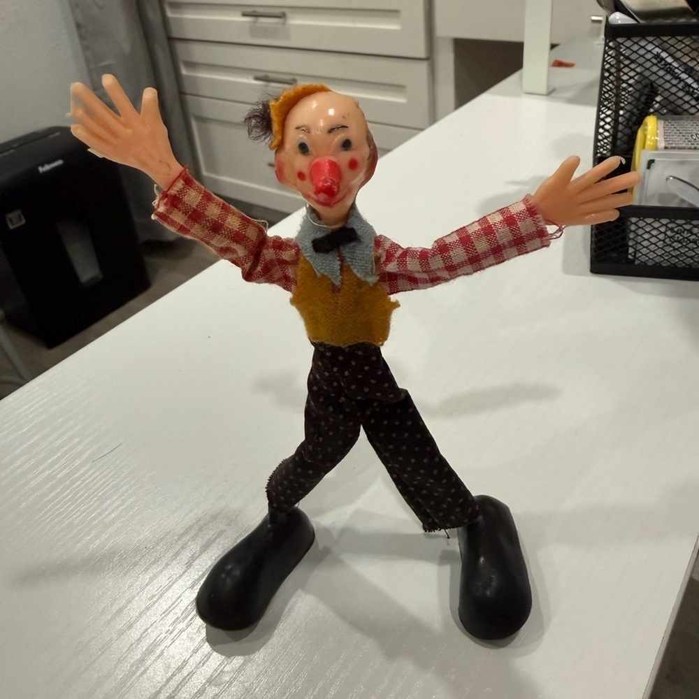 Moritz Schleich Biegefiguren W. Germany Bendable Clown 1950’s Rare Collectible